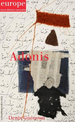 Revue Europe n.1123-1124 : Adonis - Denis Guénoun
