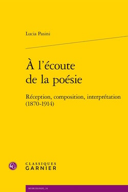 À l'écoute de la poésie : Réception, composition, interprétation (1870-1914)