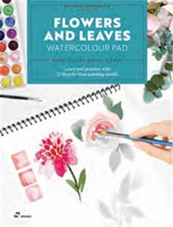 Beginners watercolour workbooks flowers ans leaves