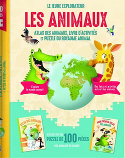 Les animaux : Atlas des animaux, livre d'activités et puzzle du royaume animal