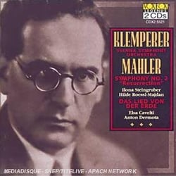 Klemperer Dirige Mahler / Symphonie N 2 Résurrection - Le Chant De La Terre