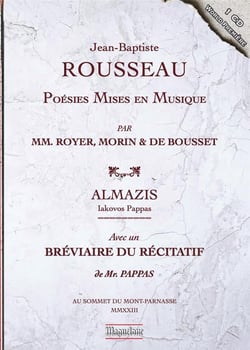 Poésies mises en musique par Royer, Morin & de Bousset