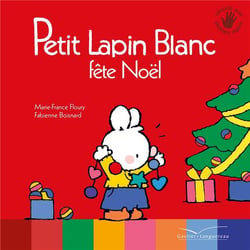 Petit lapin blanc fête Noël
