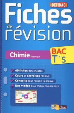 Defibac Fiches De Revision Chimie  Specifique Bac Tle S