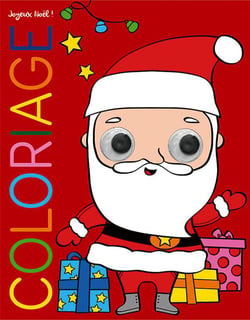 Coloriage les yeux qui bougent - joyeux noël