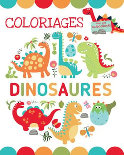 Coloriages avec stickers : dinosaures