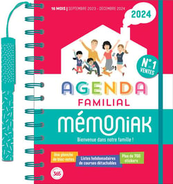 Mémoniak - Agenda familial 2024 - sept. 2023 - déc. 2024