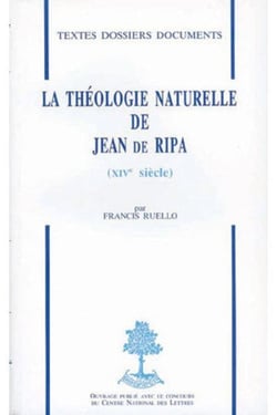La theologie naturelle de jean de ripa - xive siecle - n 15