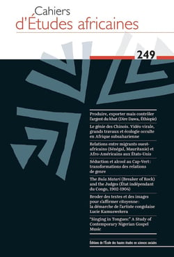Cahiers d'études africaines n.249