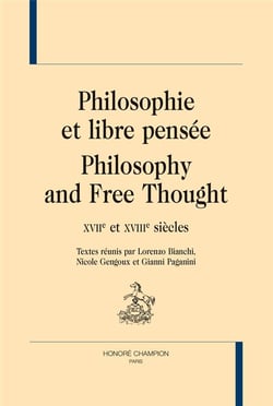 Philosophie et libre pensée - philosophy and free thought - XVIIe et XVIIIe siècles