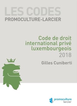 Code promoculture-larcier - code de droit international prive luxembourgeois
