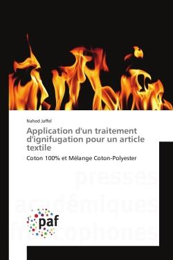Application d'un traitement d'ignifugation pour un article textile : Coton 100% et Melange Coton-Polyester