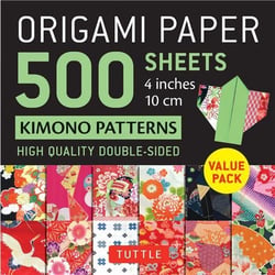 Origami paper : 500 sheets kimono patterns 4" 10 cm