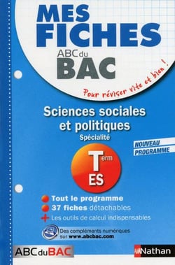 MES FICHES ABC DU BAC Tome 14 : sciences sociales et politiques - spécialité - terminale ES