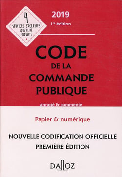 Code de la commande publique annoté et commenté (édition 2019)