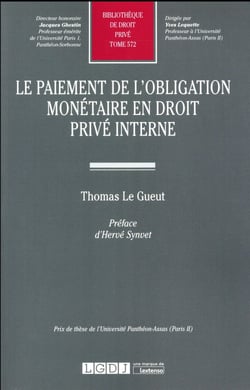 le paiement de l'obligation monétaire en droit privé interne