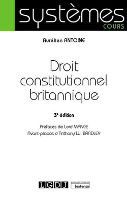 Droit constitutionnel britannique (3e édition)