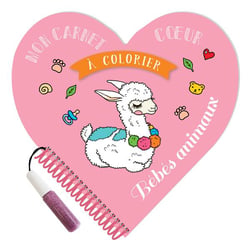Mon carnet c ur a colorier bebes animaux