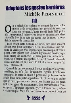 Adoptons les gestes barrières