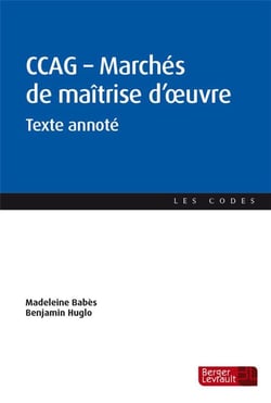 CCAG : marchés de maîtrise d'oeuvre - texte annoté