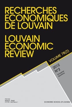 Revue recherches économiques de Louvain n.78/2