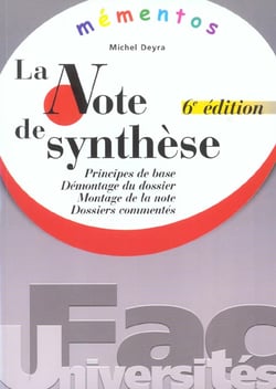 Memento la note de synthese