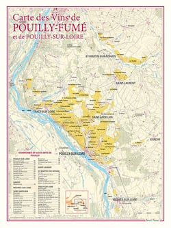Carte des vins de Pouilly-Fumé et Pouilly-sur-Loire