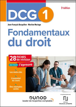 DCG 1 : Fondamentaux du droit - Fiches de révision (6e édition)