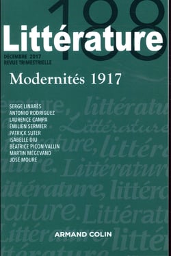 Littérature n° 188 (4/2017) Modernités 1917