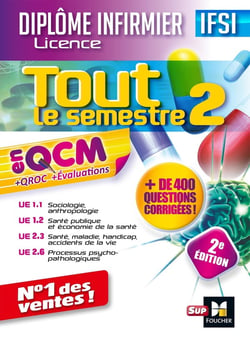 Tout le semestre 2 en QCM - QROC et evaluations IFSI (2e édition)
