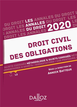 Des obligations - méthodologie & sujets corrigés (édition 2020)