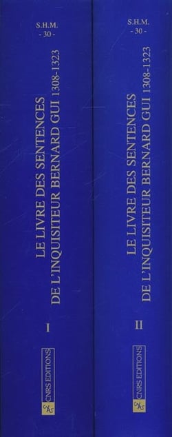 Le Livre des sentences de l'inquisiteur Bernard Gui 1308-1323. Cofret 2 vol.