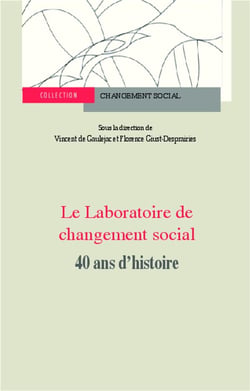 REVUE CHANGEMENT SOCIAL : laboratoire de changement social - 40 ans d'histoire