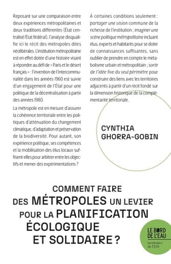 Comment faire des métropoles un levier pour la planification écologique et solidaire ?