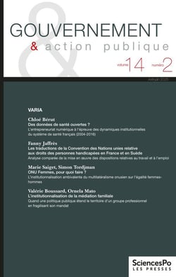 Revue gouvernement et action publique n.14