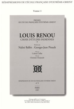 Louis Renou : Choix d'études indiennes