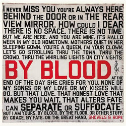 By blood