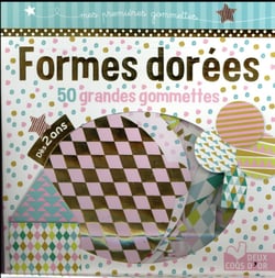 50 grandes gommettes - formes dorées
