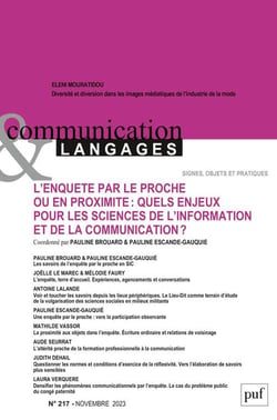 L'enquête par le proche ou en proximité : quels enjeux pour les sciences de l'information et de la communication ?