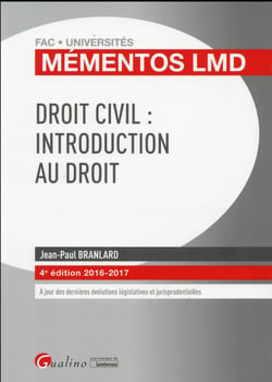 Droit civil : introduction au droit (édition 2016/2017)