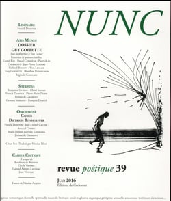 Revue nunc n.39 - dossier guy goffette