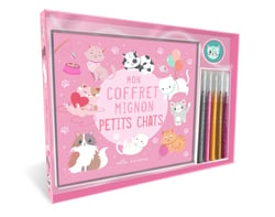 Mon coffret mignon : Petits chats - Un livre de coloriage, 5 feutres et des stickers