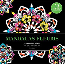 Black premium : mandalas fleuris