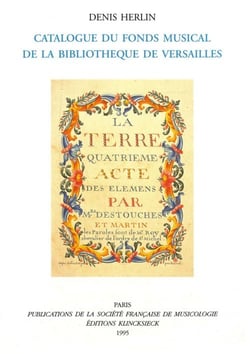 Catalogue du fond musical de la bibliothèque de versailles