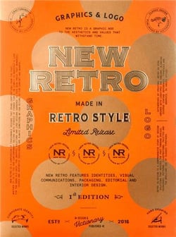 New retro : 20th anniversary edition: graphics & logos in retro style