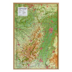 Carte en relief du massif des Vosges