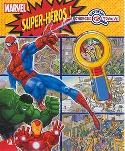 HEROS MARVEL - CHERCHE ET TROUVE AVEC LOUPE INTEGREE - PARES POUR LA BAGARRE
