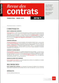 Revue des contrats