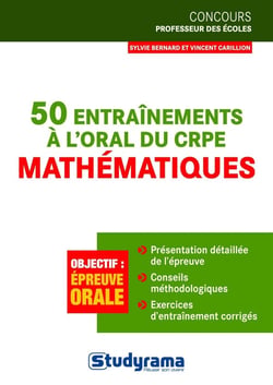 50 entraînements à l'oral du CRPE - mathématiques, sciences et technologies