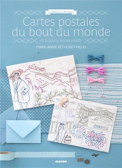 Cartes postales du bout du monde en broderie traditionnelle